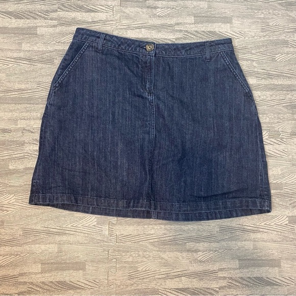Boden Jean Skirt Medium Wash Denim - Picture 1 of 12